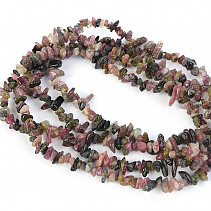 Turmaline color necklace fine chopped shapes 90cm