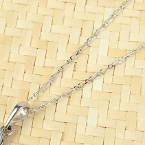 Silver chain Figaro 55cm Ag 925/1000 (approx. 2.1g) rhodium plated