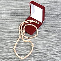 Gift set of apricot pearls 6mm (50cm)