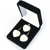 Pearl heart jewelery gift set