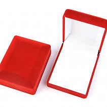 Dárková krabička obdélník samet červený 7.5 x 6cm