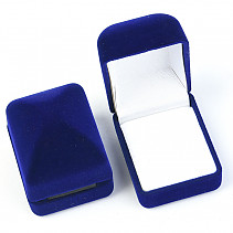 Sametová dárková krabička modrá na prstýnek