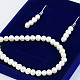 Gift set of white pearls 7mm Ag fastening