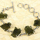 Bracelet natural moldavite Ag 925/1000 19,6g