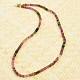 Broušený náhrdelník turmalín multicolor Ag zapínání