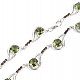 Luxusní náhrdelník vltavíny a granáty brus Ag 925/1000 (49cm)
