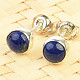 Lapis lazuli round silver earrings Ag 925/1000