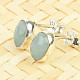Aquamarine oval earrings silver Ag 925/1000