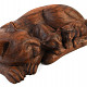 Large wood carving of a cat with cubs (Indonesia)