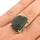 Přírodní vltavín prsten Ag 925/1000 6,0g vel.51