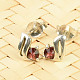 Garnet earrings cut Ag 925/1000 silver