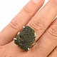 Přírodní vltavín prsten Ag 925/1000 6,5g vel.56