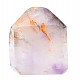 Crystal + amethyst + limonite + brown + tourmaline cut form 388g