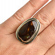 Fire agate silver ring Ag 925/1000 9.3g size 60