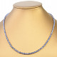 Sapphire necklace cut clasp Ag 925/1000 (8.6g) 44cm