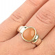 Prsten s drahým opálem Ag 925/1000 7,4g vel.57
