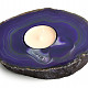 Stained agate candle holder 448g
