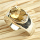Ring citrine cut oval size 57 Ag 925/1000 10.6g