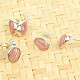 Earrings rhodochrosite oval stud Ag 925/1000