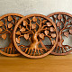 Carved relief tree of life with heart-shaped leaves 25 cm