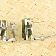Moldavite earrings large oval standard cut 15x11mm Ag 925/1000 + Rh