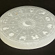 Selenite mat with horoscope motif 10cm