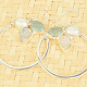 Silver earrings pearl + adular + chalcedony circles Ag 925/1000 8.0g