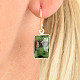 Silver earrings rubies in zoisite rectangles Ag 925/1000 4.9g