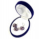Heart Amethyst Jewelry Set Ag 925/1000