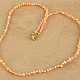 Perly jemné oranžové náhrdelník 46cm