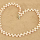 Pearl pink zig zag necklace 42cm