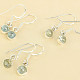 Aquamarine smaller round earrings Ag 925/1000