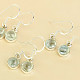 Round aquamarine earrings Ag 925/1000