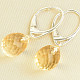 Citrine faceted drop earrings 12 x 10mm Ag 925/1000