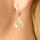 Drop cut crystal earrings 16 x 13mm Ag 925/1000