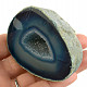 Geode with hollow agate dyed blue 158g