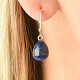 Lapis lazuli drop 13 x 10mm earrings Ag 925/1000