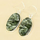Oval seraphite earrings (Russia) Ag 925/1000 7.5g