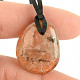 Leather pendant with sun stone 8g