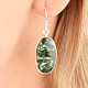 Oval seraphite earrings (Russia) Ag 925/1000 7.5g