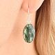 Oval seraphite earrings (Russia) Ag 925/1000 7.8g