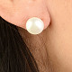 White pearl earrings Ag 925/1000 stud (approx. 10-12mm)