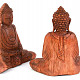 Meditating Buddha wood carving from Indonesia (20cm)