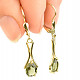 Earrings with a tear drop, standard gold Au 585/1000 14K 2.96g