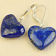 Lapis lazuli náušnice srdce Ag 925/1000