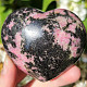 Smooth rhodonite heart from Madagascar 305g