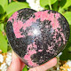 Smooth rhodonite heart from Madagascar 549g