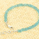 Apatite square bracelet Ag 925/1000 clasp