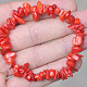 Bracelet dyed shells chopped red shapes