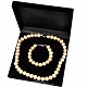 Gift Set round pearls 13 mm apricot (50 + 21 cm)